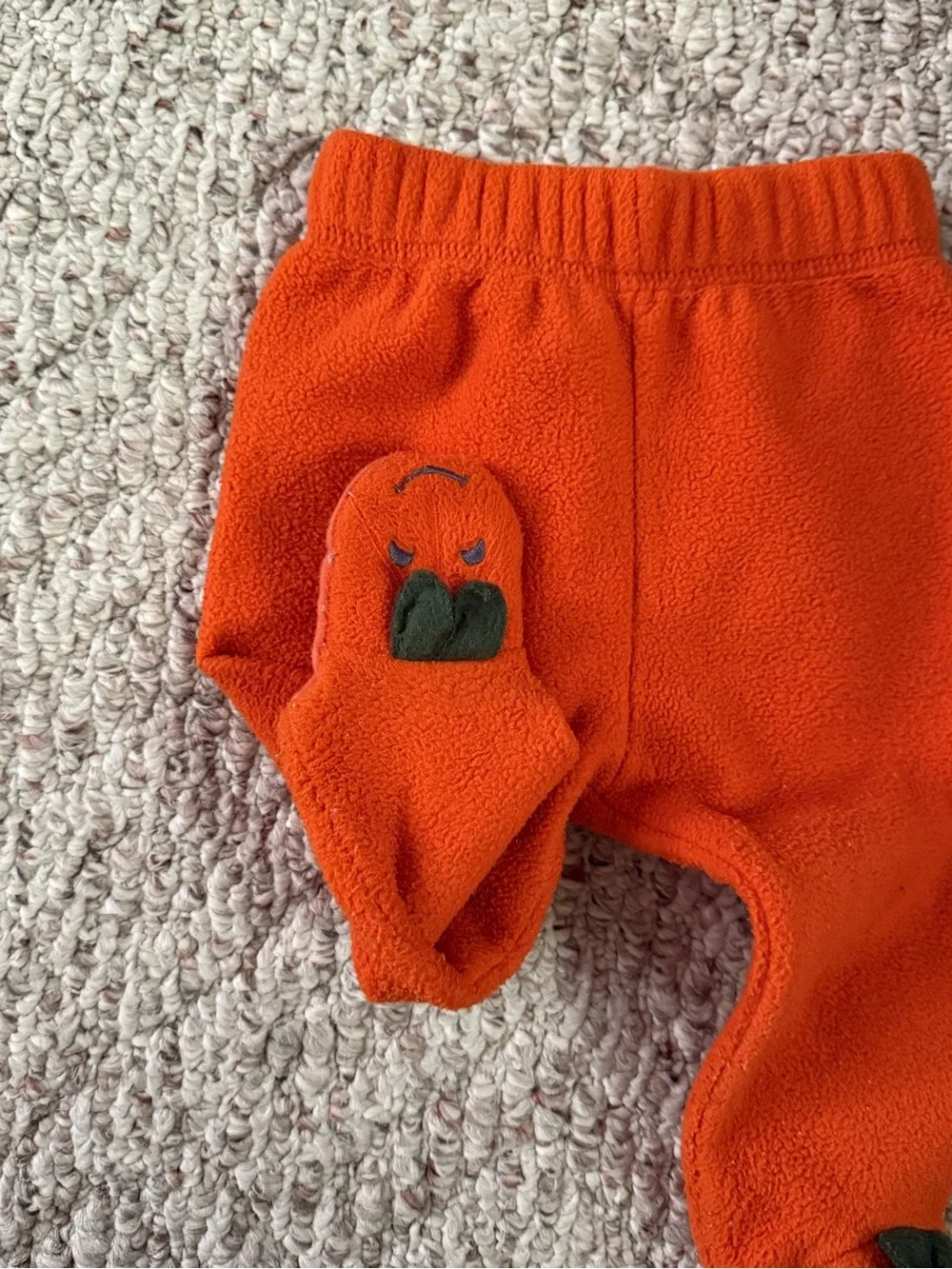 Vintage baby gap pumpkin Fleece Footed One-Piece
